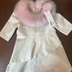 Janie and Jack Fur Trim Dress Set